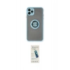 MARSİLYAN™- iPhone 11 Pro Max Kılıf Yörünge Çizgi - Şeffaf Pasifik Cam Ekran Koruyucu