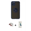 MARSİLYAN™- iPhone 11 Pro Max Kılıf Yörünge Çizgi - Şeffaf Pasifik Cam Ekran Koruyucu + Pers Alüminyum Kamera Lens - KI