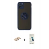 MARSİLYAN™- iPhone 11 Pro Max Kılıf Yörünge Çizgi - Şeffaf Pasifik Cam Ekran Koruyucu + Renkli Kamera Lens Koruma Cam - MI