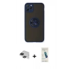 MARSİLYAN™- iPhone 11 Pro Max Kılıf Yörünge Çizgi - Şeffaf Pasifik Cam Ekran Koruyucu + Pers Alüminyum Kamera Lens - SH