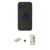 MARSİLYAN™- iPhone 11 Pro Max Kılıf Yörünge Çizgi - Siyah 20D Premium Cam Ekran Koruyucu + Renkli Kamera Lens Koruma Cam - MI