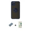 MARSİLYAN™- iPhone 11 Pro Max Kılıf Yörünge Çizgi - Siyah 20D Premium Cam Ekran Koruyucu + Metal Kamera Lens Koruma Cam - AKYL
