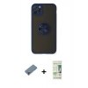 MARSİLYAN™- iPhone 11 Pro Max Kılıf Yörünge Çizgi - Siyah 20D Premium Cam Ekran Koruyucu + Metal Kamera Lens Koruma Cam - MR