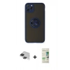 MARSİLYAN™- iPhone 11 Pro Max Kılıf Yörünge Çizgi - Siyah 20D Premium Cam Ekran Koruyucu + Pers Alüminyum Kamera Lens - SH