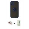 MARSİLYAN™- iPhone 11 Pro Max Kılıf Yörünge Çizgi - Siyah 20D Premium Cam Ekran Koruyucu + Pers Alüminyum Kamera Lens - KI