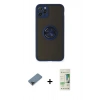 MARSİLYAN™- iPhone 11 Pro Max Kılıf Yörünge Çizgi - Siyah 20D Premium Cam Ekran Koruyucu + Metal Kamera Lens Koruma Cam - SH