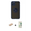 MARSİLYAN™- iPhone 11 Pro Max Kılıf Yörünge Çizgi - Siyah 20D Premium Cam Ekran Koruyucu + Renkli Kamera Lens Koruma Cam - TU