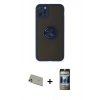 MARSİLYAN™- iPhone 11 Pro Max Kılıf Yörünge Çizgi - Siyah 34D Hayalet Izgaralı Cam + Gold Rainbow Kamera Lens Koruma Cam