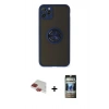 MARSİLYAN™- iPhone 11 Pro Max Kılıf Yörünge Çizgi - Siyah 34D Hayalet Izgaralı Cam + Pers Alüminyum Kamera Lens - KI