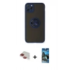 MARSİLYAN™- iPhone 11 Pro Max Kılıf Yörünge Çizgi - Siyah 34D Izgaralı Cam + Pers Alüminyum Kamera Lens - KI