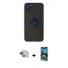 MARSİLYAN™- iPhone 11 Pro Max Kılıf Yörünge Çizgi - Siyah 34D Izgaralı Cam + Pers Alüminyum Kamera Lens - YL