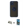 MARSİLYAN™- iPhone 11 Pro Max Kılıf Yörünge Çizgi - Siyah 34D Izgaralı Cam + Rainbow Kamera Lens Koruma Cam - YL