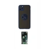 MARSİLYAN™- iPhone 11 Pro Max Kılıf Yörünge Çizgi - Siyah 360 Mat Full Body Arka Koruyucu