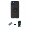 MARSİLYAN™- iPhone 11 Pro Max Kılıf Yörünge Çizgi - Siyah 360 Mat Full Body Arka Koruyucu + Metal Kamera Lens Koruma Cam - SH