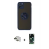MARSİLYAN™- iPhone 11 Pro Max Kılıf Yörünge Çizgi - Siyah 360 Mat Full Body Arka Koruyucu + Pers Alüminyum Kamera Lens - YL