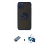MARSİLYAN™- iPhone 11 Pro Max Kılıf Yörünge Çizgi - Siyah 3D Antistatik Seramik Nano Ekran Koruyucu + Metal Kamera Lens Koruma Cam - MI