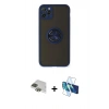 MARSİLYAN™- iPhone 11 Pro Max Kılıf Yörünge Çizgi - Siyah 3D Antistatik Seramik Nano Ekran Koruyucu + Pers Alüminyum Kamera Lens - YL