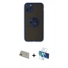 MARSİLYAN™- iPhone 11 Pro Max Kılıf Yörünge Çizgi - Siyah 3D Antistatik Seramik Nano Ekran Koruyucu + Rainbow Kamera Lens Koruma Cam - GD