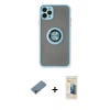 MARSİLYAN™- iPhone 11 Pro Max Kılıf Yörünge Çizgi - Siyah 6D Mat Seramik Hayalet Nano Ekran Koruyucu + Metal Kamera Lens Koruma Cam - MR