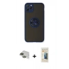 MARSİLYAN™- iPhone 11 Pro Max Kılıf Yörünge Çizgi - Siyah 6D Mat Seramik Hayalet Nano Ekran Koruyucu + Pers Alüminyum Kamera Lens - YL