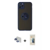 MARSİLYAN™- iPhone 11 Pro Max Kılıf Yörünge Çizgi - Siyah 6D Mat Seramik Hayalet Nano Ekran Koruyucu + Pers Alüminyum Kamera Lens - LT