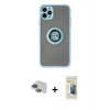 MARSİLYAN™- iPhone 11 Pro Max Kılıf Yörünge Çizgi - Siyah 6D Mat Seramik Hayalet Nano Ekran Koruyucu + Pers Alüminyum Kamera Lens - YL
