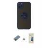 MARSİLYAN™- iPhone 11 Pro Max Kılıf Yörünge Çizgi - Siyah 6D Mat Seramik Hayalet Nano Ekran Koruyucu + Shine Kamera Lens Koruma Cam - GD
