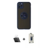 MARSİLYAN™- iPhone 11 Pro Max Kılıf Yörünge Çizgi - Siyah Bilvis Hayalet Cam Ekran Koruyucu + Kamera Lens Koruma Cam - SF