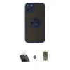 MARSİLYAN™- iPhone 11 Pro Max Kılıf Yörünge Çizgi - Siyah Joko Magic 5D Hayalet Cam + Kamera Lens Koruma Cam - SF