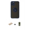 MARSİLYAN™- iPhone 11 Pro Max Kılıf Yörünge Çizgi - Siyah Joko Magic 5D Hayalet Cam + Renkli Kamera Lens Koruma Cam - SI
