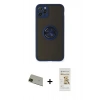 MARSİLYAN™- iPhone 11 Pro Max Kılıf Yörünge Çizgi - Siyah Mat Seramik Nano Ekran Koruyucu + Rainbow Kamera Lens Koruma Cam - YL