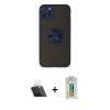 MARSİLYAN™- iPhone 11 Pro Max Kılıf Yörünge Çizgi - Siyah Polymer Nano Ekran Koruyucu + Kamera Lens Koruma Cam - SF
