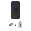 MARSİLYAN™- iPhone 11 Pro Max Kılıf Yörünge Çizgi - Siyah Polymer Nano Ekran Koruyucu + Metal Kamera Lens Koruma Cam - MR