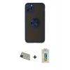 MARSİLYAN™- iPhone 11 Pro Max Kılıf Yörünge Çizgi - Siyah Polymer Nano Ekran Koruyucu + Rainbow Kamera Lens Koruma Cam - YL