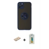 MARSİLYAN™- iPhone 11 Pro Max Kılıf Yörünge Çizgi - Siyah Polymer Nano Ekran Koruyucu + Renkli Kamera Lens Koruma Cam - YL