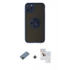 MARSİLYAN™- iPhone 11 Pro Max Kılıf Yörünge Çizgi - Siyah Seramik Nano Ekran Koruyucu + Shine Kamera Lens Koruma Cam - GD