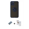 MARSİLYAN™- iPhone 11 Pro Max Kılıf Yörünge Çizgi - Siyah Seramik Nano Ekran Koruyucu + Shine Kamera Lens Koruma Cam - GS