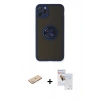 MARSİLYAN™- iPhone 11 Pro Max Kılıf Yörünge Çizgi - Siyah Seramik Nano Ekran Koruyucu + Renkli Kamera Lens Koruma Cam - YL