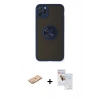MARSİLYAN™- iPhone 11 Pro Max Kılıf Yörünge Çizgi - Siyah Seramik Nano Ekran Koruyucu + Renkli Kamera Lens Koruma Cam - TU