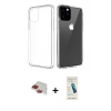 MARSİLYAN™- iPhone 11 Pro Max Kılıf Zirve Doku - Şeffaf Pasifik Cam Ekran Koruyucu + Pers Alüminyum Kamera Lens - KI