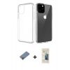 MARSİLYAN™- iPhone 11 Pro Max Kılıf Zirve Doku - Siyah 6D Mat Seramik Hayalet Nano Ekran Koruyucu + Metal Kamera Lens Koruma Cam - MR