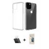 MARSİLYAN™- iPhone 11 Pro Max Kılıf Zirve Doku - Siyah 6D Mat Seramik Hayalet Nano Ekran Koruyucu + Kamera Lens Koruma Cam - SF