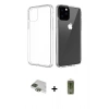 MARSİLYAN™- iPhone 11 Pro Max Kılıf Zirve Doku - Siyah Joko Magic 5D Hayalet Cam + Pers Alüminyum Kamera Lens - YL