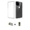 MARSİLYAN™- iPhone 11 Pro Max Kılıf Zirve Doku - Siyah Joko Magic 5D Hayalet Cam + Rainbow Kamera Lens Koruma Cam - YL