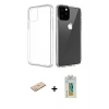 MARSİLYAN™- iPhone 11 Pro Max Kılıf Zirve Doku - Siyah Polymer Nano Ekran Koruyucu + Renkli Kamera Lens Koruma Cam - YL