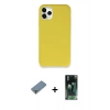 MARSİLYAN™- iPhone 11 Pro Max Kılıf Zirve Modern Özel Seri - Şeffaf 360 Full Body Arka Koruyucu + Metal Kamera Lens Koruma Cam - GD