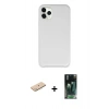 MARSİLYAN™- iPhone 11 Pro Max Kılıf Zirve Modern Özel Seri - Şeffaf 360 Full Body Arka Koruyucu + Renkli Kamera Lens Koruma Cam - MI