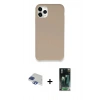 MARSİLYAN™- iPhone 11 Pro Max Kılıf Zirve Modern Özel Seri - Şeffaf 360 Full Body Arka Koruyucu + Pers Alüminyum Kamera Lens - LT
