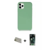 MARSİLYAN™- iPhone 11 Pro Max Kılıf Zirve Modern Özel Seri - Şeffaf 360 Full Body Arka Koruyucu + Rainbow Kamera Lens Koruma Cam - GD