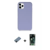MARSİLYAN™- iPhone 11 Pro Max Kılıf Zirve Modern Özel Seri - Şeffaf 360 Full Body Arka Koruyucu + Shine Kamera Lens Koruma Cam - SH